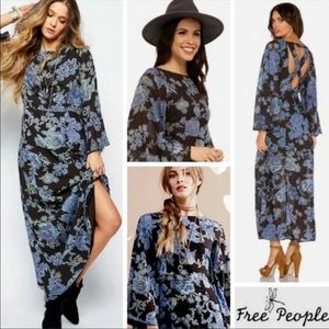 Free People•Melrose•Floral•Bell Sleeve•Dress•Size 2